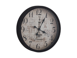 Özverler - Siyah Metal Saat çap 50cm