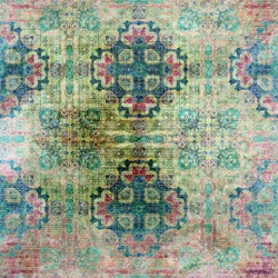 Özverler - Soluk Kilim Deseni Kanvas Tablo
