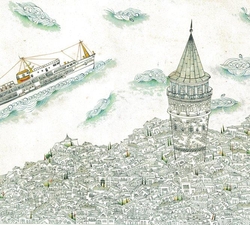 Özverler - Soyut Çizim İstanbul Kanvas Tablo