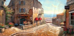 Özverler - Taş Binalar ve Deniz 2 Kabartmalı Tablo