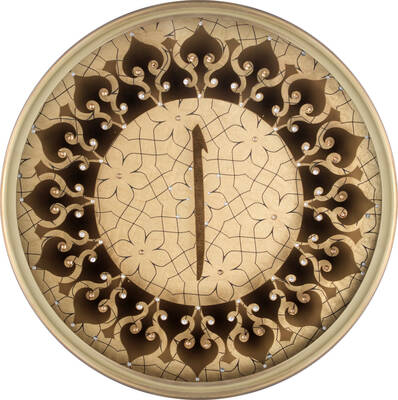 Taş İşlemeli Elif Tablo çap 50cm