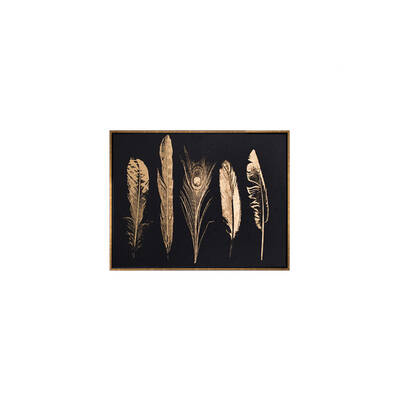 Siyah Gold Tüy Neoart Tablo 75x100