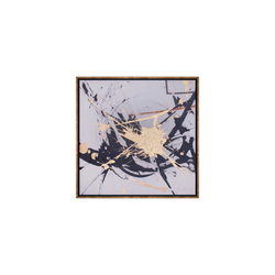 Özverler - Beyaz ve Gold Neoart Tablo 80x80