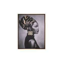Özverler - Siyah Gold Kadın Neoart Tablo 90x120cm