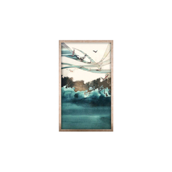Özverler - Mavi Katmanlı Tablo 65x105cm