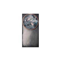 Özverler - Soyut çember detaylı tablo 46x101cm