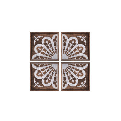Ahşap Çiçek Set Tablo 126x126cm