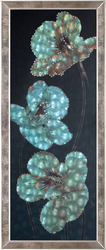Özverler - Hologramlı Çiçek Tablo 44x124cm