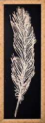 Varaklı Tüy Tablo 35x95cm - Thumbnail