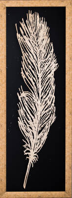 Varaklı Tüy Tablo 35x95cm