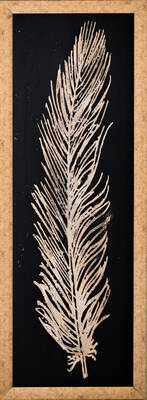 Varaklı Tüy Tablo 35x95cm