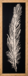 Varaklı Tüy Tablo 35x95cm - Thumbnail