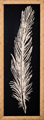 Varaklı Tüy Tablo 35x95cm