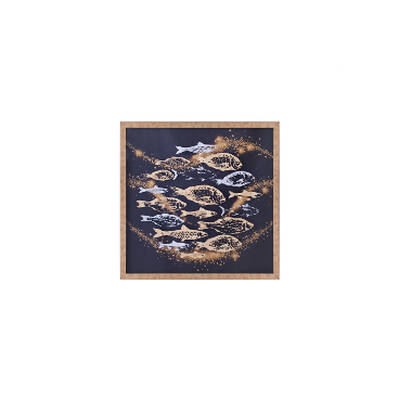 Varaklı Balık Tablo 85x85cm