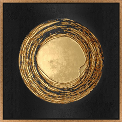 Gold Varaklı Ay Tablo 82x82cm - Thumbnail
