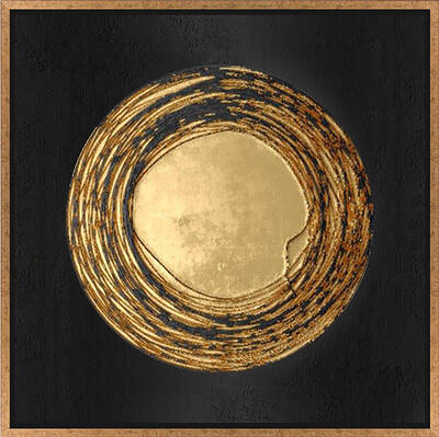 Gold Varaklı Ay Tablo 82x82cm