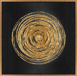 Gold Varaklı Güneş Tablo 82x82cm - Thumbnail
