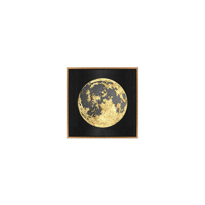 Gold Varaklı Ay Tablo 82x82cm