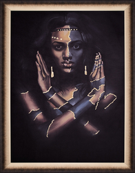 Afrikalı Kadın Tablo 85x110cm - Thumbnail