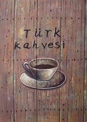 Özverler - Türk Kahvesi Kabartmalı Tablo