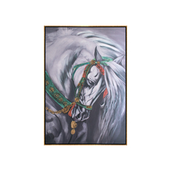 Özverler - Beyaz At Yağlıboya Tablo 104x154cm