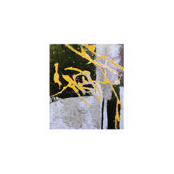 Özverler - Gold Abstract Yağlıboya Dokulu Tablo