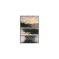 Gold Siyah Abstract Yağlıboya Dokulu Tablo