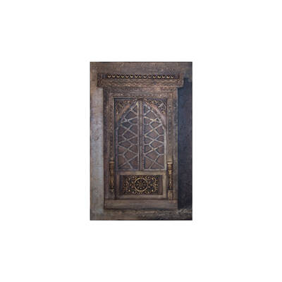 Turkuaz Kapı Yağlıboya Tablo