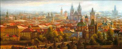 Üstten Görünüm Şehir Kabartma Tablo
