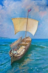 Özverler - Yağlıboya Yelkenli