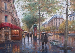 Özverler - Yağmurlu Paris Kabartmalı Tablo