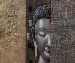 Özverler - Yarım Budha Kabartmalı Tablo