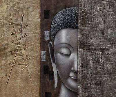 Yarım Budha Kabartmalı Tablo