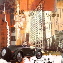 Özverler - Yazı Detaylı Nostaljik New York Kabartma Tablo