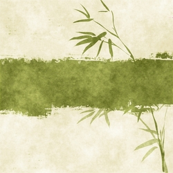 Yeşil Bambu Kanvas Tablo - Thumbnail