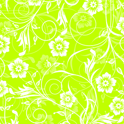 Yeşil Beyaz Çiçekler Kanvas Tablo - Thumbnail