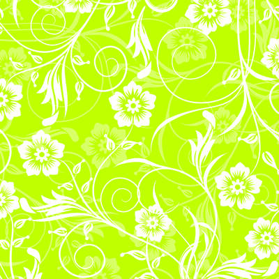 Yeşil Beyaz Çiçekler Kanvas Tablo