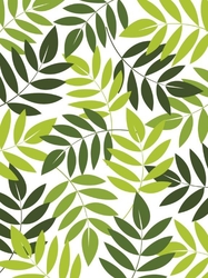 Yeşil Yapraklar Kanvas Tablo - Thumbnail