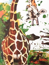 Özverler - Zürafa Kabartmalı Tablo