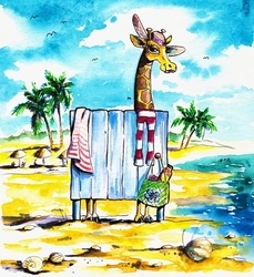 Zürafa Kanvas Tablo - Thumbnail