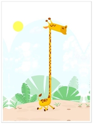 Özverler - Zürafa Kanvas Tablo